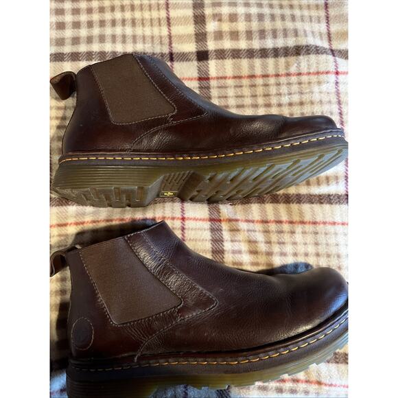 Dr Martens Milton Brown Leather Chelsea Slip On Ankle Boots Men's 11 - Picture 4 of 11